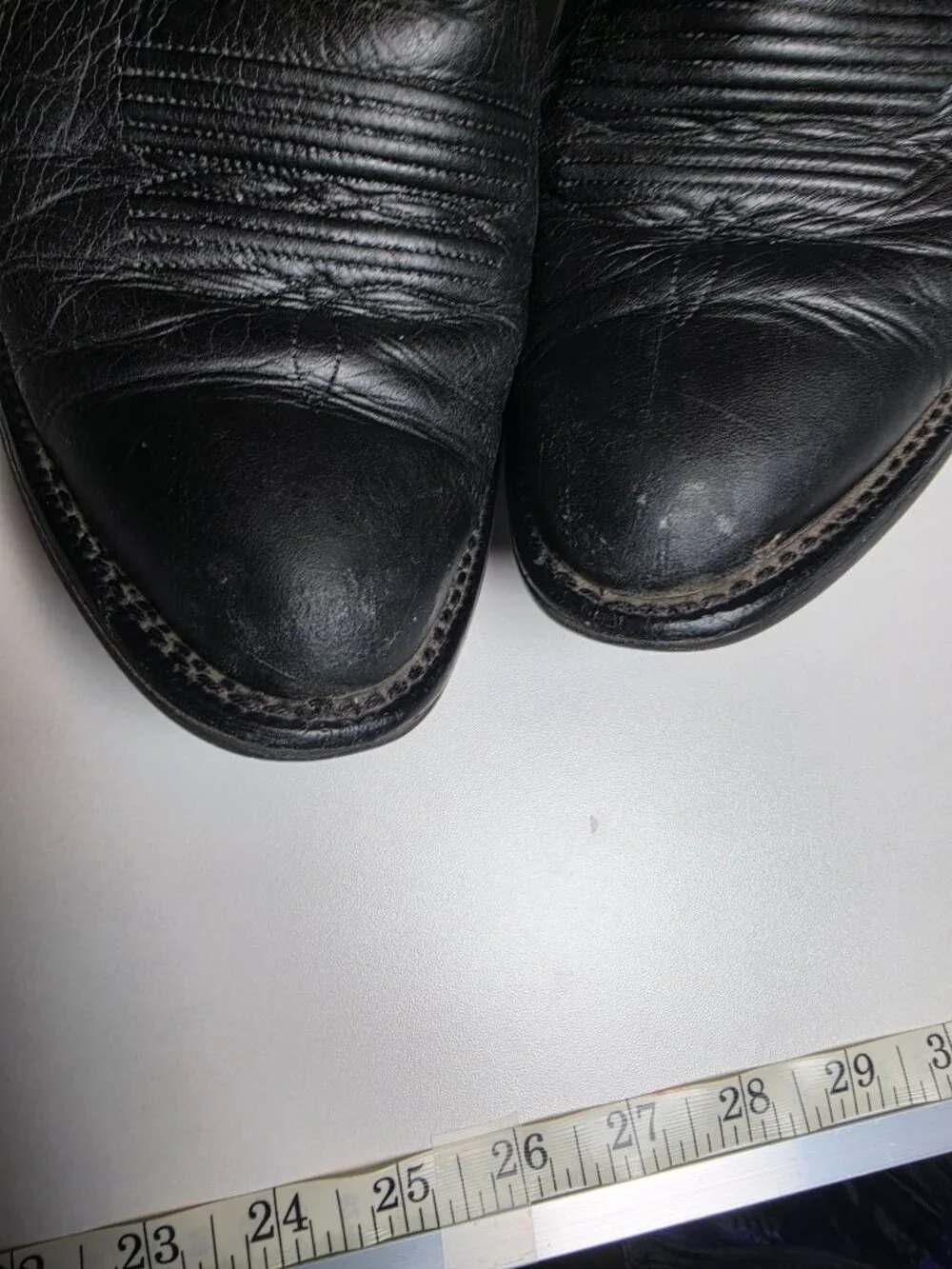 Ariat Mens Heritage Western R Toe Black Deertan Leather Cowboy Boots Sz 10.5 D